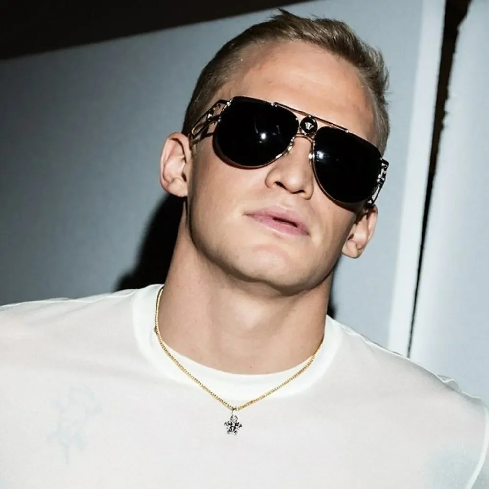 NEW Versace VE2225 MEDUSA PILOT 100287 Gold Gray Aviator Metal Unisex Sunglasses